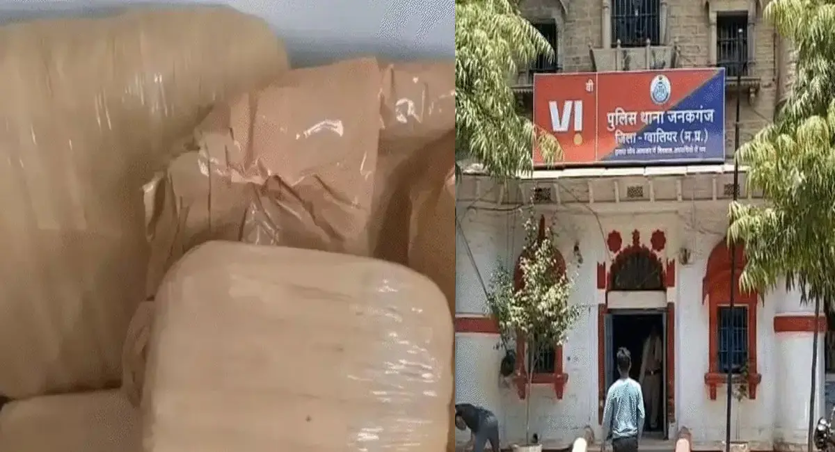 ग्वालियर में पुलिस ने 2 गांजा तस्करों को धर दबोचा, चेकिंग के दौरान एक्टिवा में मिली 2 किलो खेप
