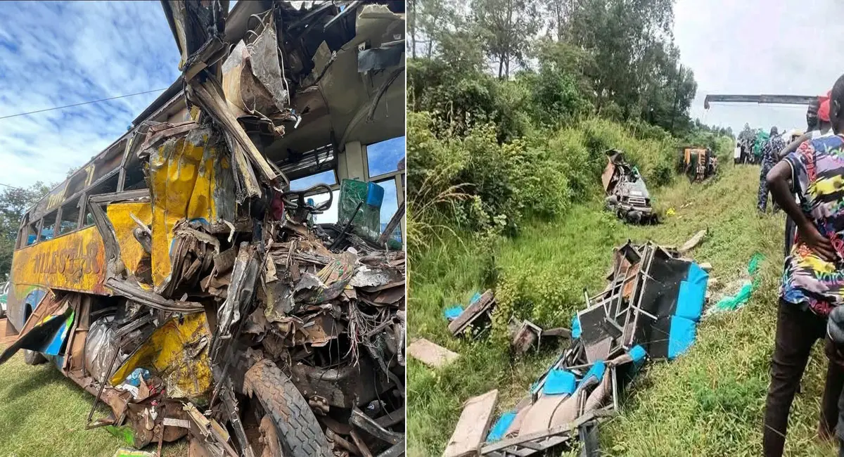 युगांडा में भीषण सड़क हादसा : बस और कई गाड़ियां आपस में टकराईं, 63 की मौत, कई घायल