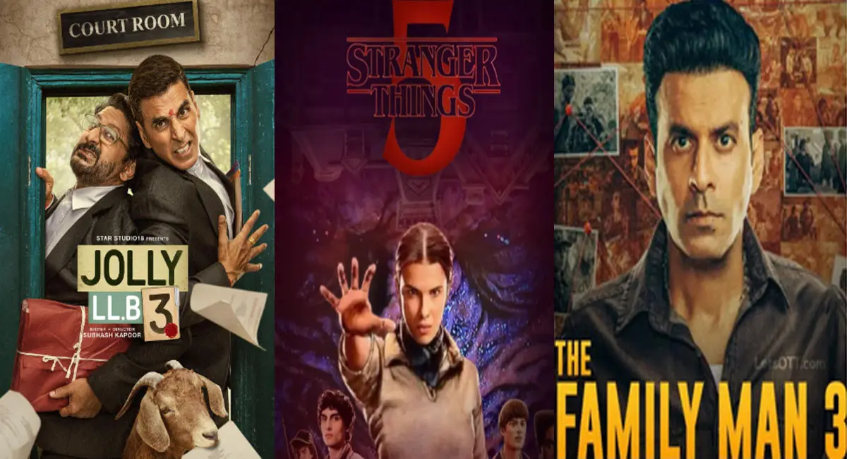 नवंबर में ओटीटी पर धमाका! ‘Jolly LLB 3’, ‘फैमिली मैन 3’ से लेकर ‘स्ट्रेंजर थिंग्स 5’ तक बहुत कुछ, देखें पूरी वॉचलिस्ट