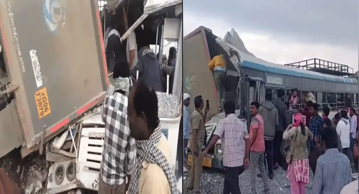 बस-ट्रक की टक्कर से 20 की मौत, कई घायल