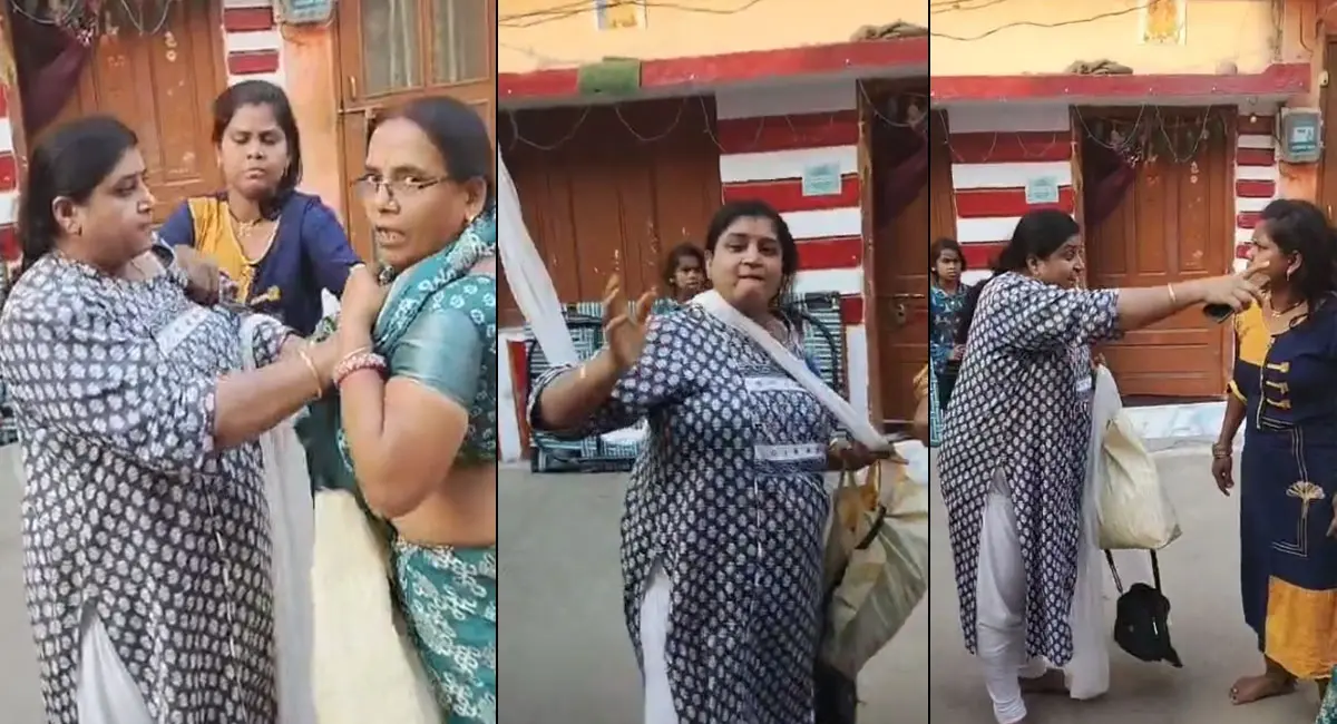 साड़ी खींचकर पीटा; फॉर्म देने में देरी पर भड़की