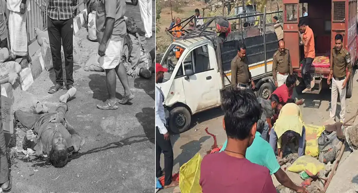 बेकाबू होकर पिकअप पलटी, 3 मजदूरों की मौत, निर्माणाधीन ब्रिज के डिवाइडर से टकराया वाहन