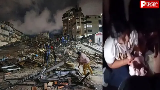 भूकंप के बीच महिला ने मलबे के नीचे दिया बच्चे को जन्म