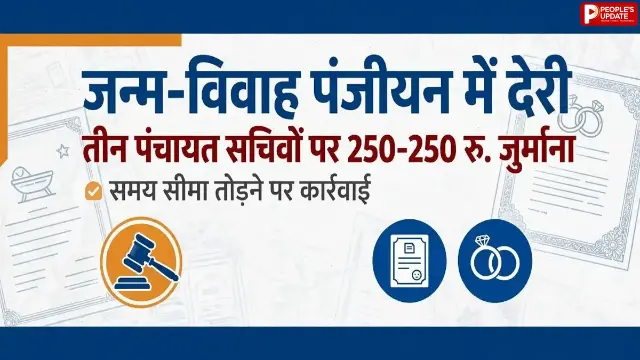 जन्म-विवाह पंजीयन में देरी पर एक्शन, कलेक्टर ने 3 सचिवों पर लगाया जुर्माना