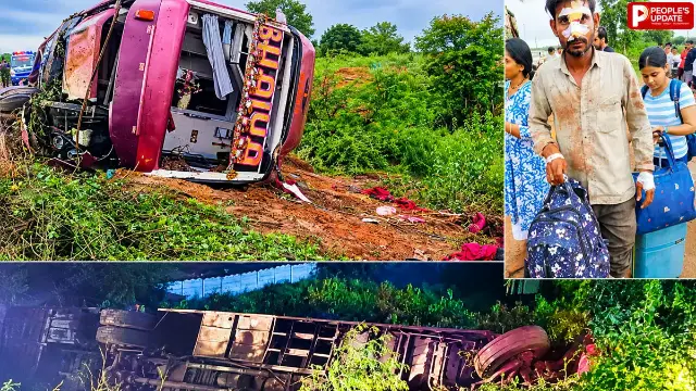 बनारस से इंदौर जा रही बस 20 फीट गहरी खाई में गिरी, कई यात्री घायल