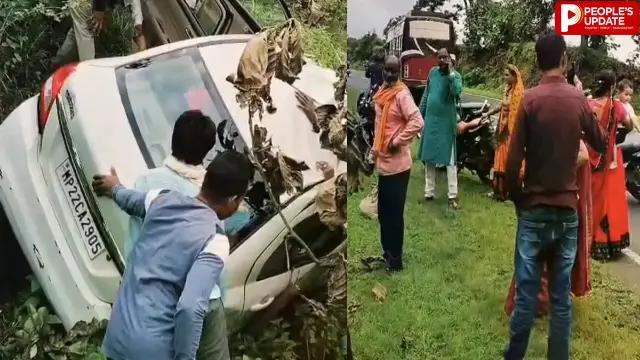 सिवनी में कार अनियंत्रित होकर दुर्घटनाग्रस्त, दो लोग गंभीर घायल