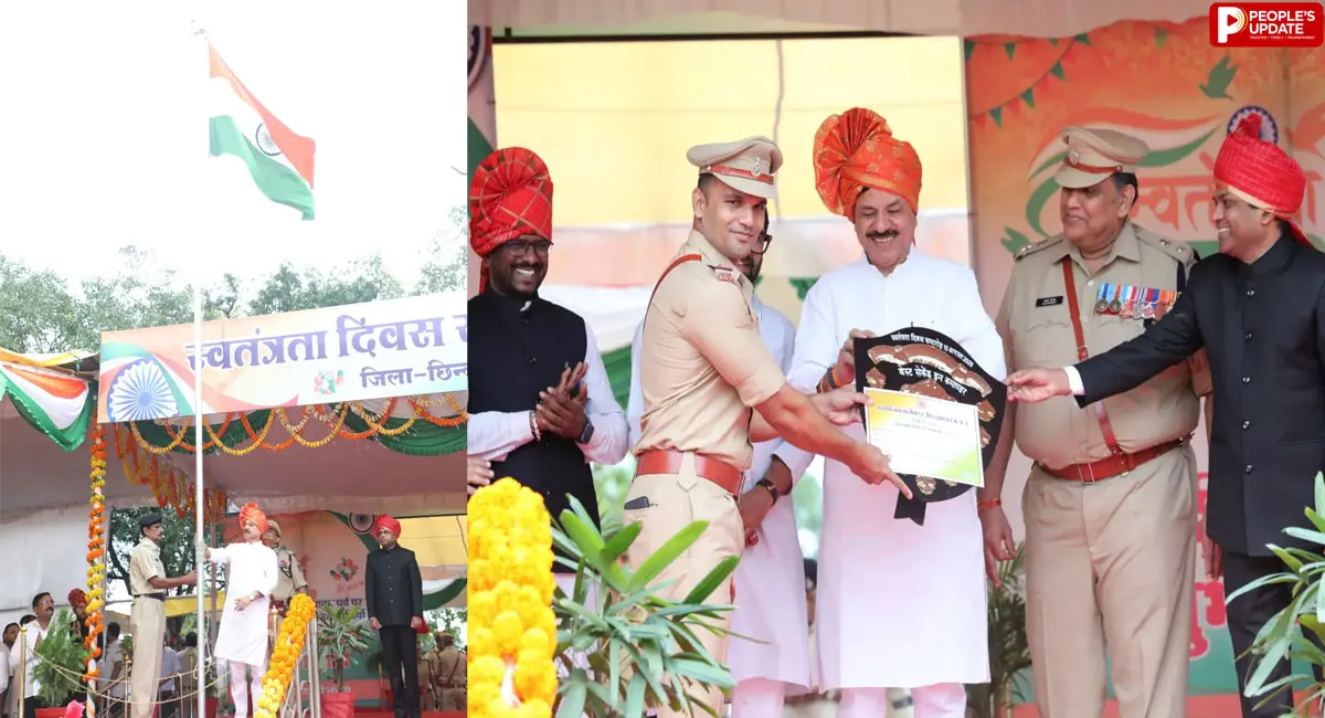 छिंदवाड़ा में शान से लहराया तिरंगा, मंत्री राव उदय प्रताप सिंह ने ली परेड की सलामी