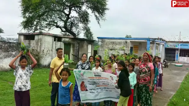 घंसौर में नवांकुर सखी हरियाली यात्रा, पौधारोपण के साथ लिया संरक्षण का संकल्प