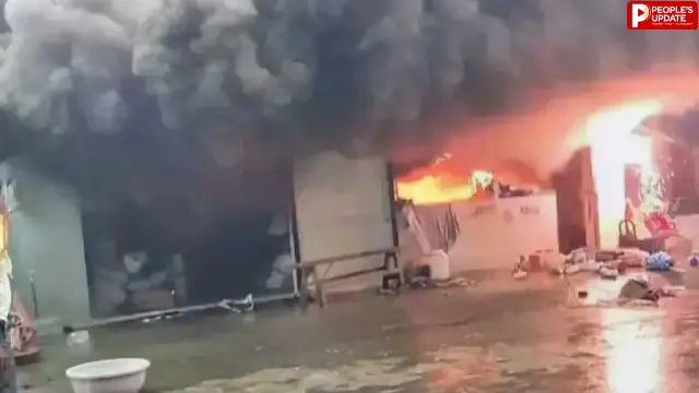 घंसौर में रिमझिम बारिश के बीच धधका मकान, गैस चूल्हे से भड़की आग में 12 लाख का नुकसान
