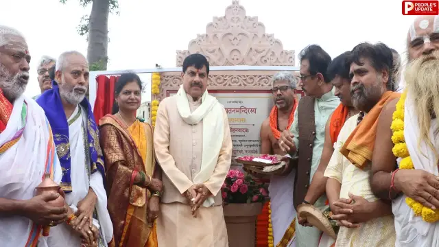 ओंकारेश्वर में पंचायतन मंदिर का शिलान्यास, CM मोहन यादव ने रखी भव्य मंदिर की नींव