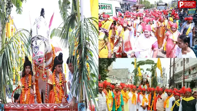 shivani - अखाड़ों के करतब, भजनों पर थिरके कदम, लव-कुश जन्मोत्सव पर आस्था के रंग में रंगा सीहोर शहर