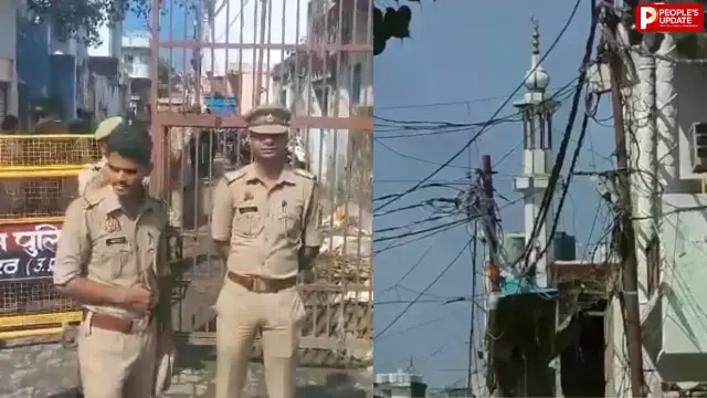 हनुमान चालीसा पाठ के ऐलान के बाद मेरठ में सुरक्षा बढ़ी, केसरगंज मंडी के बाहर बैरिकेडिंग