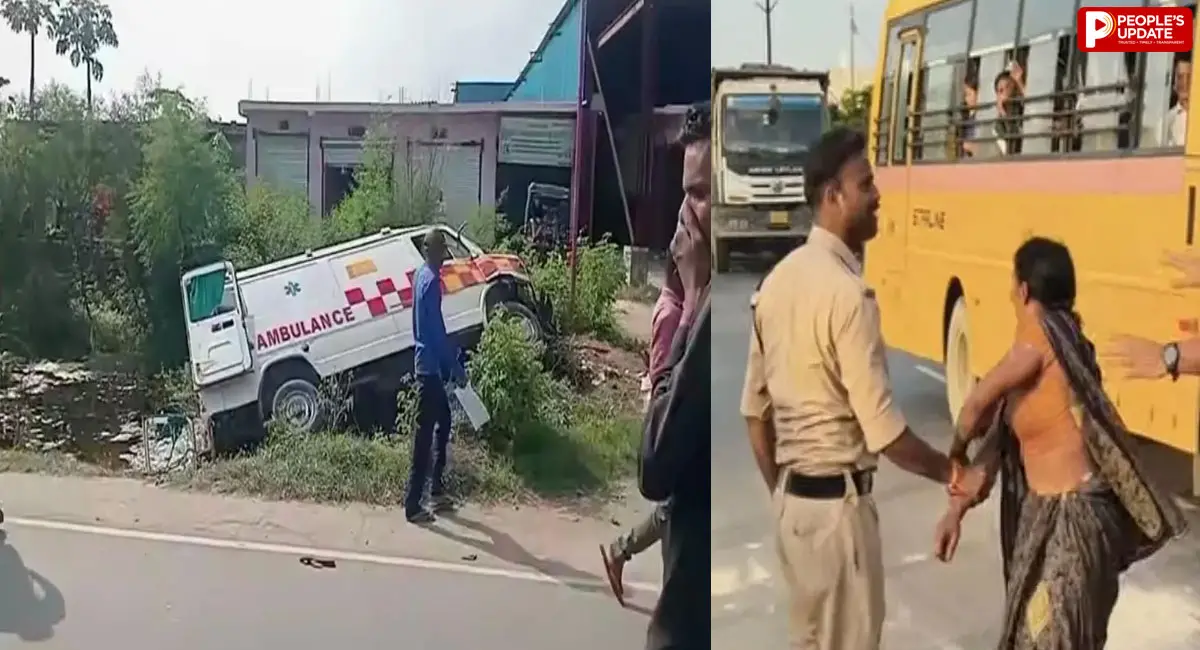 पहले बाइक सवार को कुचला, फिर खेत में पलटी एंबुलेंस; सिंगरौली हादसे का वीडियो वायरल