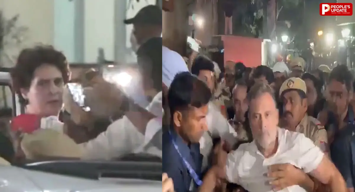 राहुल-प्रियंका गांधी हिरासत में, आकाशवाणी भवन के बाहर हंगामा; चुनाव आयोग के खिलाफ नारेबाजी - Image