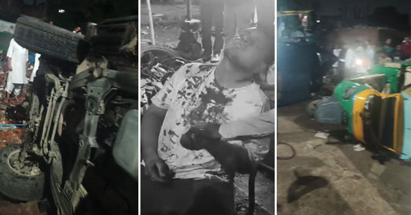 प्रदेश भोपाल में तेज रफ्तार थार का तांडव : इनोवा समेत 5 गाड़ियों को मारी टक्कर, ई-रिक्शा चालक की मौके पर मौत; दो घायल