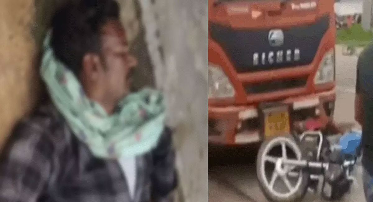 कोरबा में तेज रफ्तार ट्रक ने बाइक सवार किसान को कुचला, मौके पर मौत; घटना CCTV में कैद