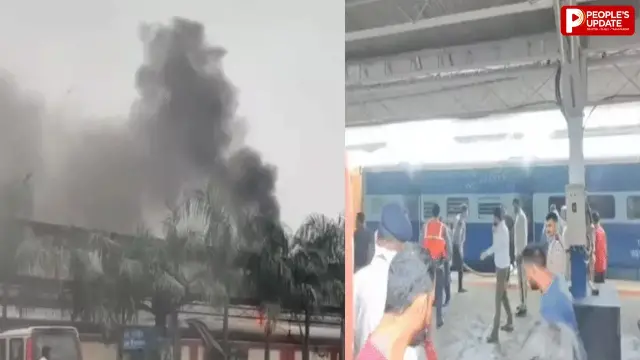 जबलपुर स्टेशन पर खड़े कोच में अचानक लगी भीषण आग, लाखों के नुकसान की आशंका