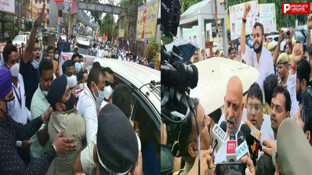 सहारनपुर जा रहे अजय राय हिरासत में: पुलिस ने धरने से उठाया, कार्यकर्ताओं ने जमकर किया विरोध