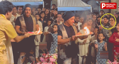 गणपति आरती में सलमान से हुई गलती, अर्पिता ने तुरंत किया इशारा, देखें VIDEO