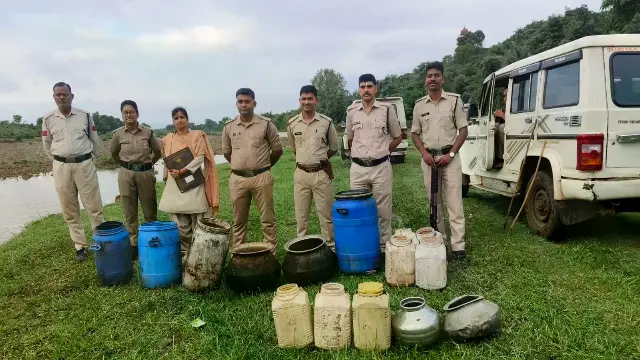 अवैध शराब भट्टी जब्त, 250 किलो लहान नष्ट   
