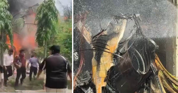 बांग्लादेश एयरफोर्स का F-7 ट्रेनर एयरक्राफ्ट क्रैश, कॉलेज कैंपस में स्कूल की इमारत पर गिरा, एक की मौत, कई घायल