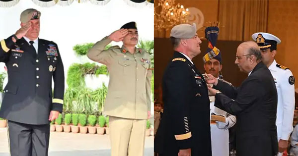 पाकिस्तान ने अमेरिकी सैन्य प्रमुख को दिया “निशान-ए-इम्तियाज”, ईरान को मिला कूटनीतिक धोखा?