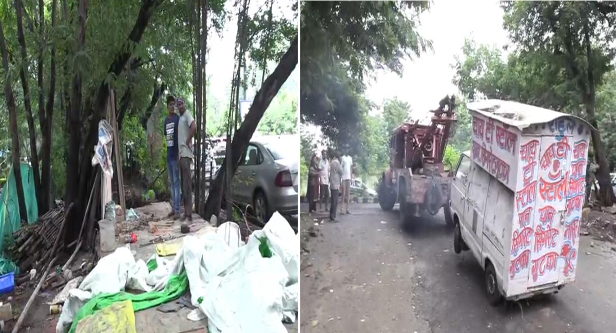 भोपाल: गैस्ट्रो केयर, फ्रैक्चर अस्पताल ने ग्रीन बेल्ट पर कर रखा था कब्जा, नगर निगम ने हटाया