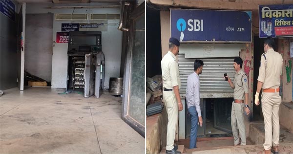 गुना में एसबीआई एटीएम से लाखों की चोरी, मशीन काटकर ले गए नकदी, पुलिस जांच में जुटी