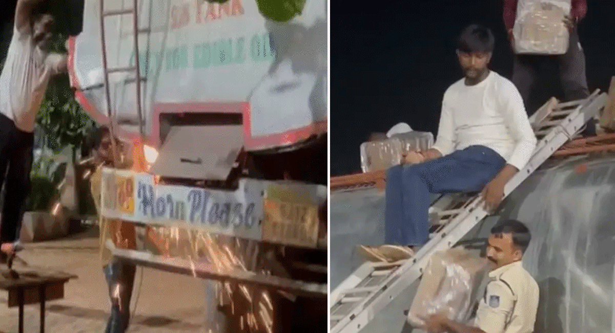 आगर में एक करोड़ की अवैध शराब जब्त, ‘पुष्पा’ स्टाइल में कर रहे थे तस्करी, टैंकर के 7 चेंबरों में छिपाकर ले जा रहे थे गुजरात
