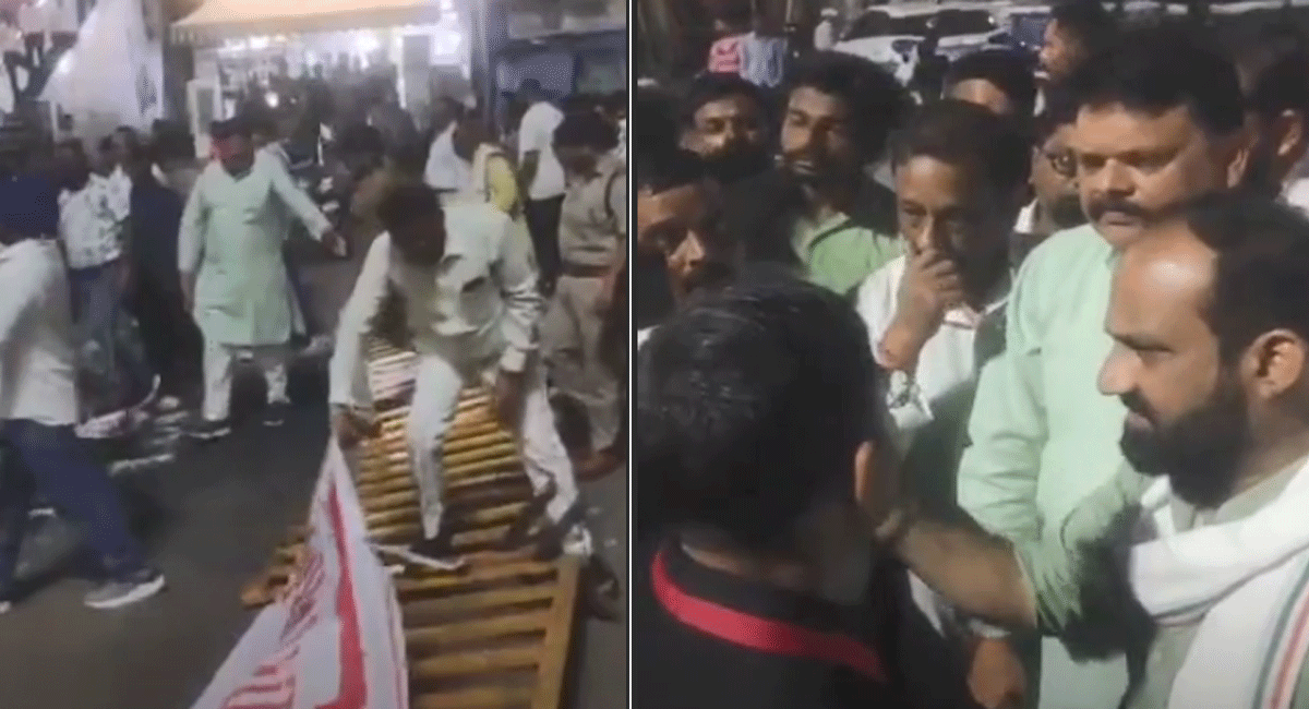 जबलपुर में फ्लाईओवर उद्घाटन से पहले मचा घमासान, कांग्रेस ने जताया विरोध, देर रात कार्यक्रम स्थल पहुंचकर तोड़े बैरिकेड