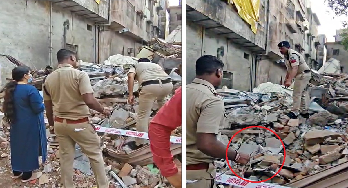  कैसे हुआ धराशायी तीन मंजिला मकान :-जांच के लिए पहुंची एसएसएल बिल्डिंग मटेरियल के लिए सैंपल 