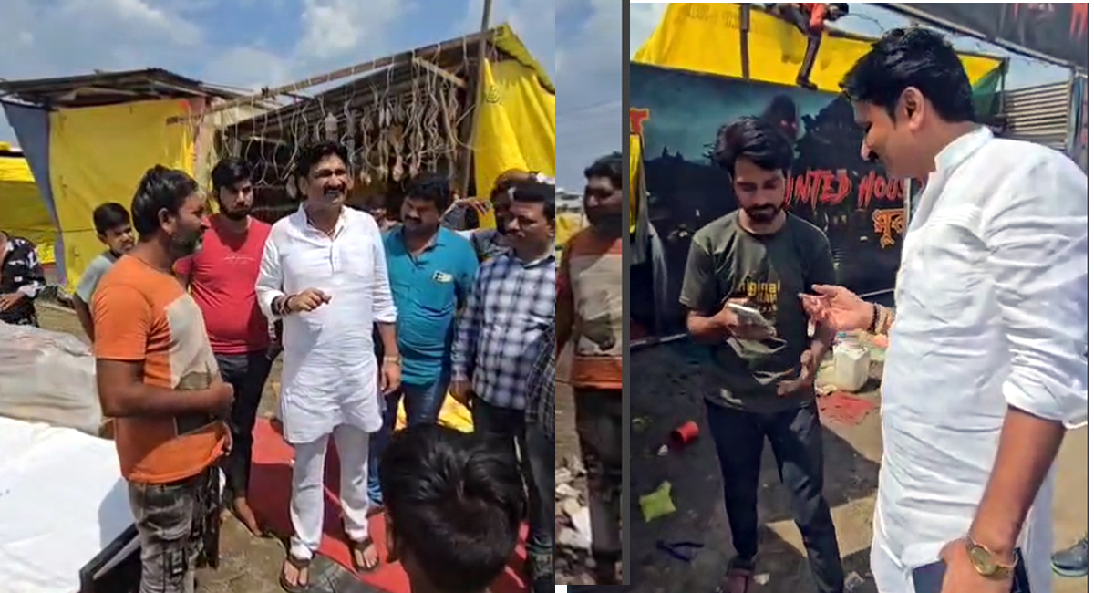 गरबा पंडाल में हिंदू नाम से परमिशन लेकर मेला लगाने वाले मुस्लिम व्यापारियों का मेले से हटवाया
