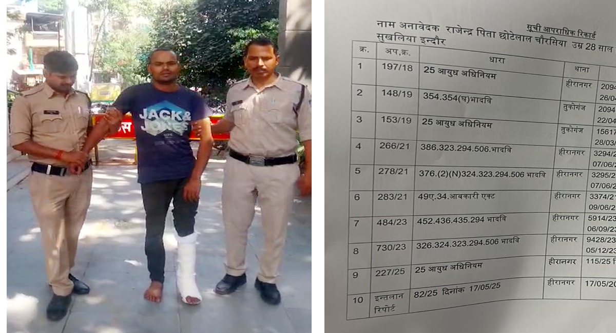 पूर्व प्रेमिका को टक्कर मारने वाला आरोपी पुलिस देख भागा : टकराया तो पैर टूटा  