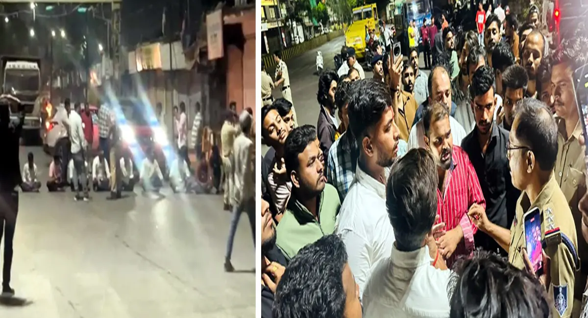एबीवीपी नेताओं ने नारेबाजी और अभद्रता कर आधे घंटे तक सड़क पर किया बवाल 