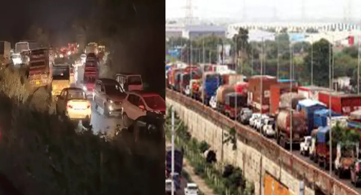 इंदौर में 4 किमी तक हजारों वाहन दोनों और से फंसे , करीब 2 घंटे बाद खुला जाम 