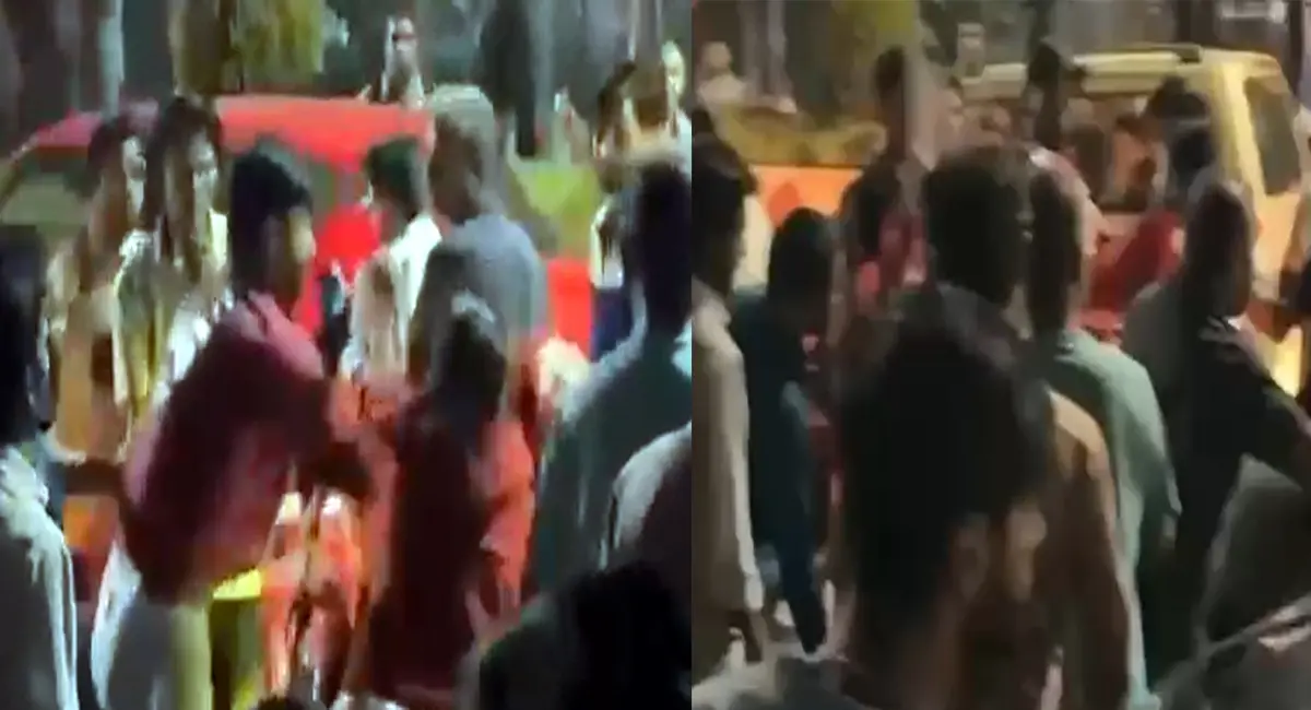 इंदौर एयरपोर्ट इलाके में कार-बाइक की टक्कर के बाद चले लात-घूंसे, महिला ने चप्पल से पीटा