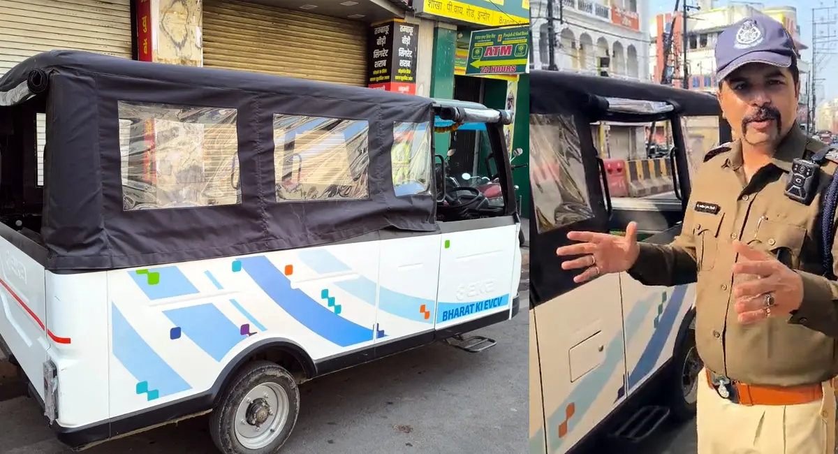 "चलता-फिरता खतरा" 7 सीटर ई-रिक्शा को बना डाला 17 सीटर राक्षस!
