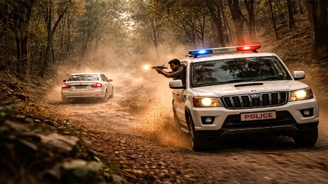 करीब आधे घंटे तक पुलिस और बदमाशों के बीच चूहा-बिल्ली का खेल