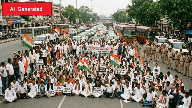 कांग्रेस का चक्काजाम, थमेगा NH-52