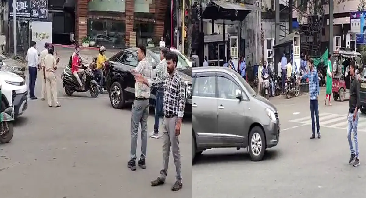 जब कलम छोड़ सड़क पर उतरे पत्रकार:रीगल का जाम कराया सुचारु,पुलिस के साथ मिलकर संभाली व्यवस्था