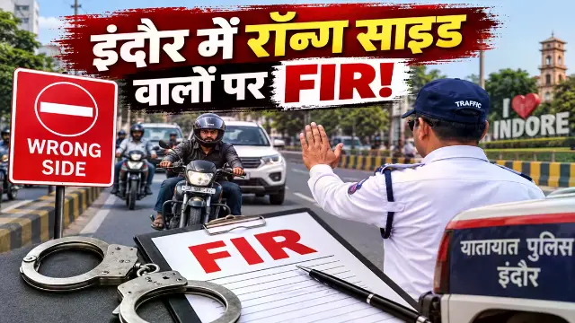रॉन्ग साइड दौड़ाई गाड़ी तो सीधे थाने की बारी! इंदौर में 21 वाहन चालकों पर FIR