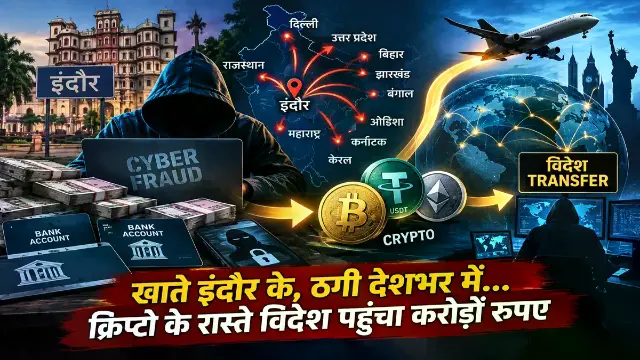  बीकॉम पास बना साइबर ठगों का ‘बैंक मैनेजर’! म्यूल खातों से क्रिप्टो के रास्ते विदेश तक पहुंचा रुपया!