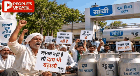 दूध के भाव पर किसानों का आंदोलन! आज सांची डिपो का घेराव