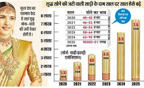 महंगाई ने तोड़ी परंपरा, चंदेरी में लगभग बंद हुआ सोने-चांदी की जरी साड़ियां बनाने का काम