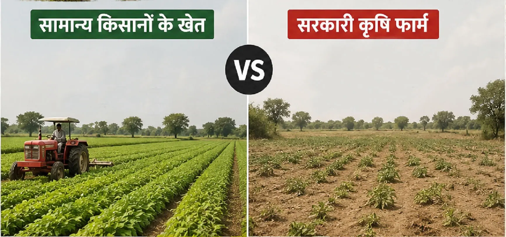 मप्र के सरकारी कृषि फार्म में सामान्य किसानों के खेतों से भी कम हो रही पैदावार   