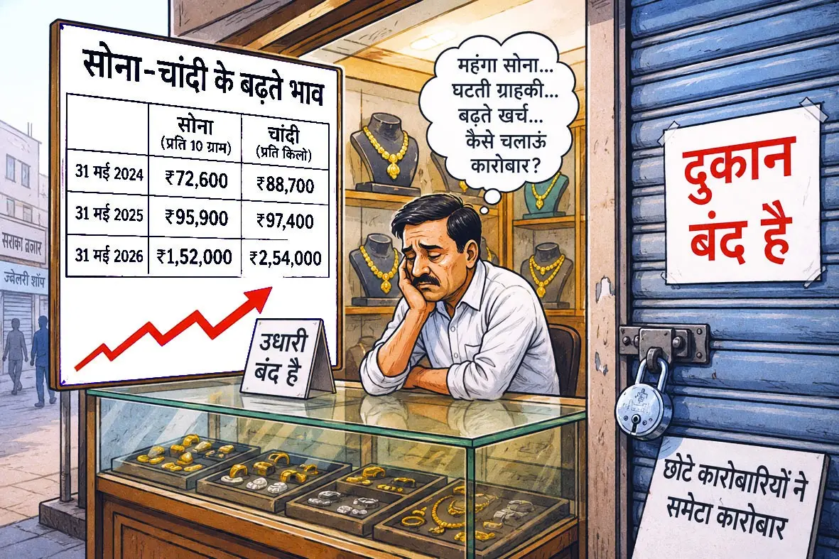 एक साल में प्रदेशभर में 10-15 फीसदी ज्वेलरी दुकानें हुई बंद