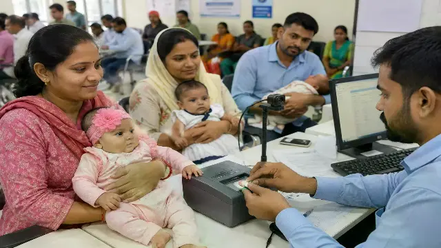 बेटियों को गोद में ही मिल रही आधार की पहचान, बेटों को स्कूल तक करना होता है इंतजार