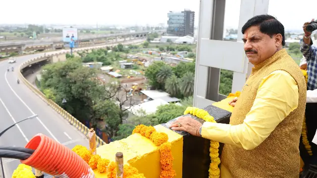 मुख्यमंत्री डॉ. मोहन यादव ने प्रदेश के पहले डबल लेयर फ्लाईओवर की एक भुजा का किया लोकार्पण   