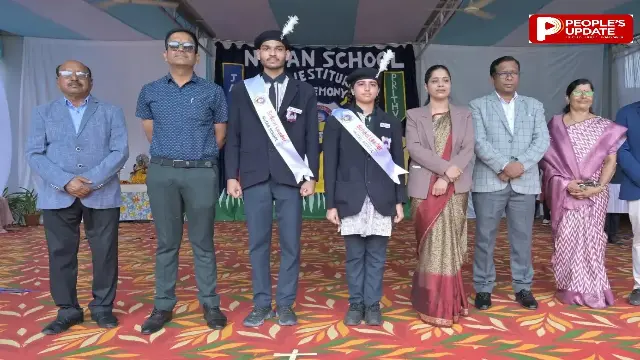 नूतन स्कूल में छात्र परिषद ने ली नेतृत्व की शपथ, एमपी टॉपर श्लोक और जिला टॉपर वैभवी सम्मानित