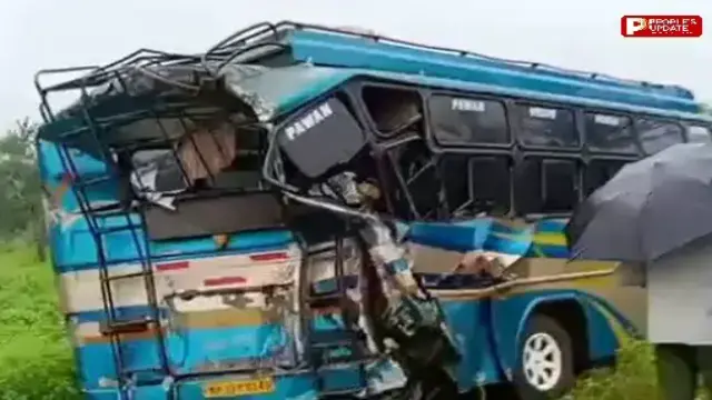 खिलचीपुर में बस को कंटेनर ने पीछे से मारी टक्कर, चालक समेत छह घायल